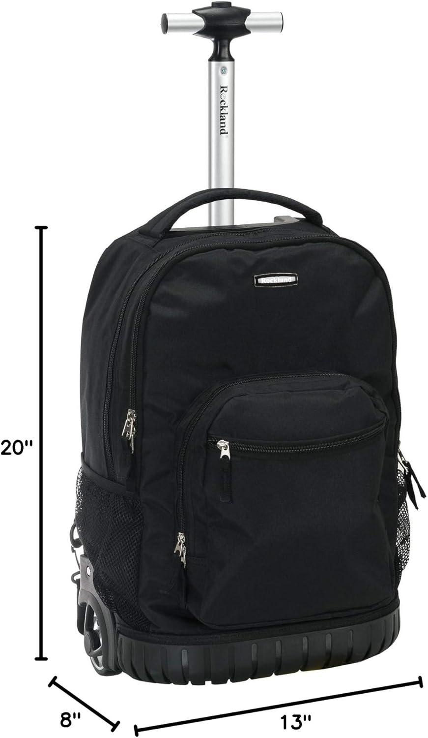 Rockland Single Handle Rolling Backpack, PURPLEPEARL, One Size