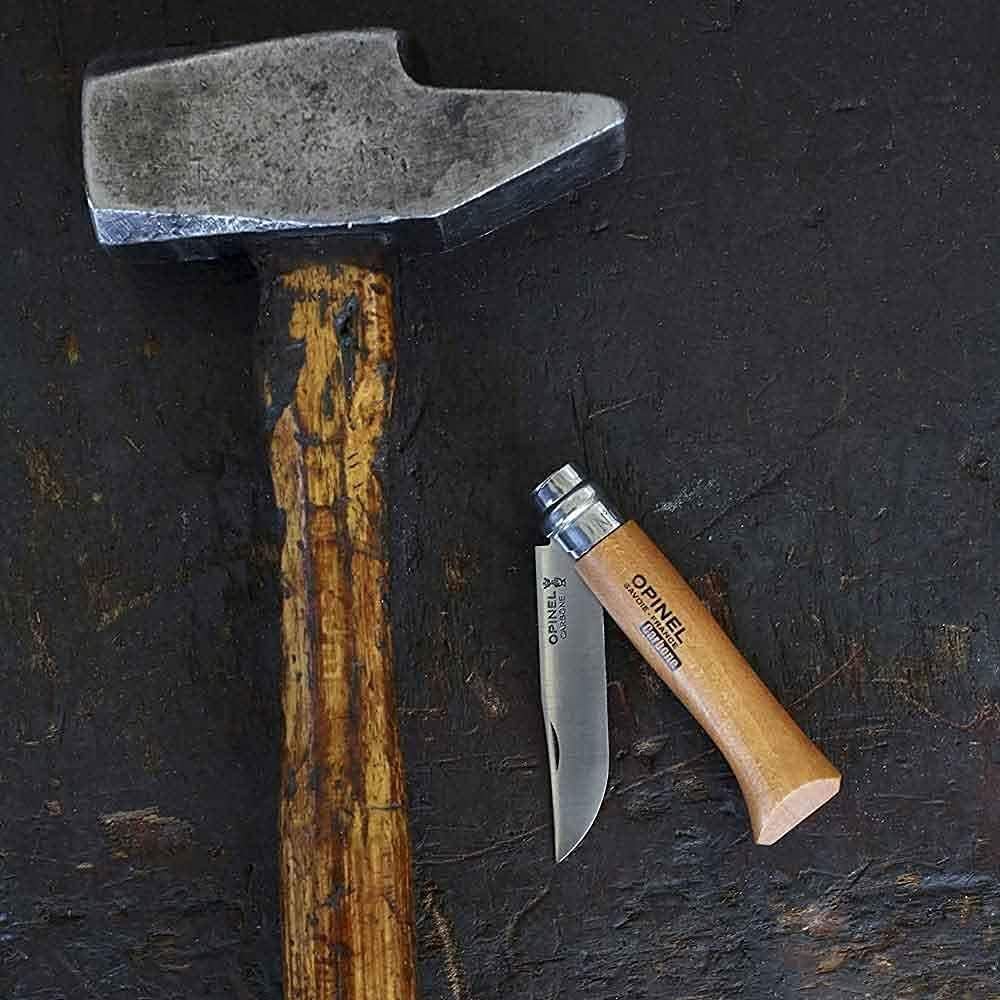 Opinel N Degree5 Bechwood Handle Carbon Steel Knife, 6 cm Blade