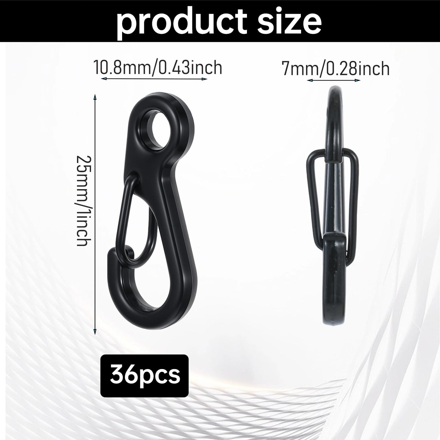 36Pcs Mini Carabiner Clip 1 Inch Small Carabiner Clips Metal Tiny Spring Snap Hook Quick Release Carabiner Keychain Clip for Camera Strap Backpack Keychains Accessories