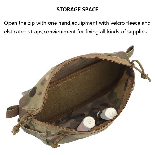 Tactical Sub Abdominal Pouch,Dual-Purpose Dangler Drop Pouch with Tourniquet Holder,Tactial Vest Chest Rig Carrying Kit Bag