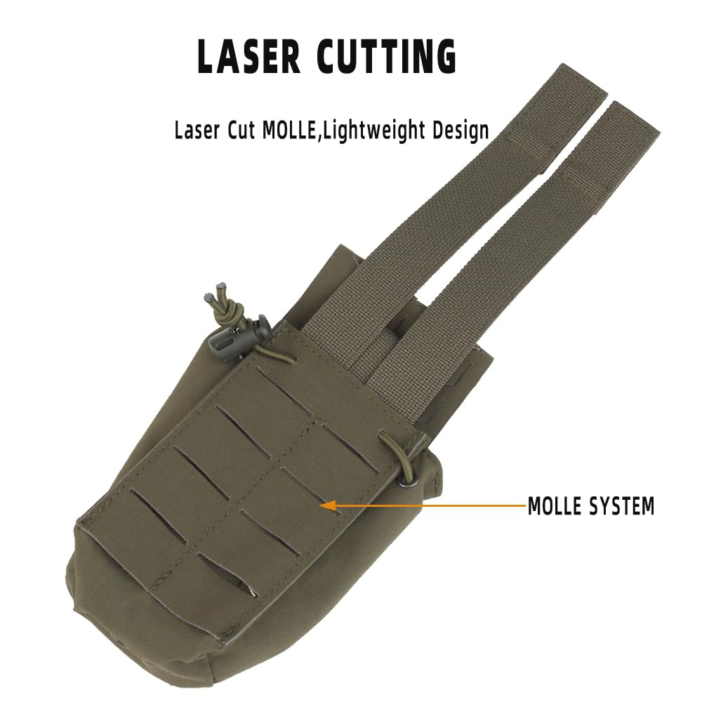 Multifunctional MOLLE Walkie Talkie Pouch,Tactical Quick Release Chest Hang Magazine Pouches Carrier Radio Bag for Hunting Airsoft