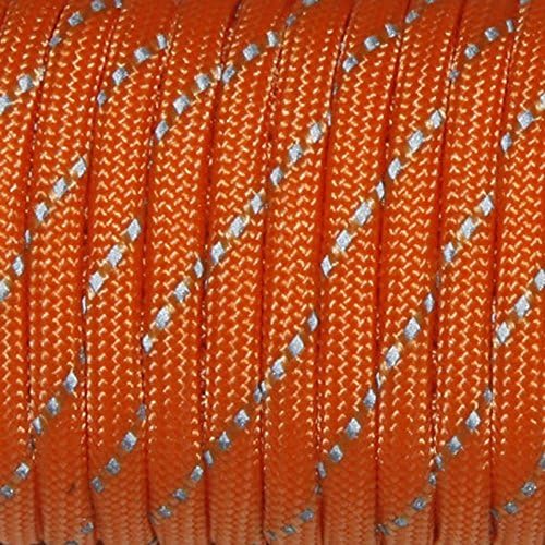 1pcs 550 Reflective Paracord 7 Core Parachute Cord 100FT Strand for Buckles Bracelet Light Grey(Light Grey)