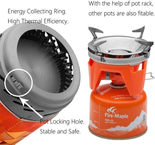 Fire Maple X2 Cooking System Portable Backpacking Camping Stove Camping Pot with Piezo Ignition
