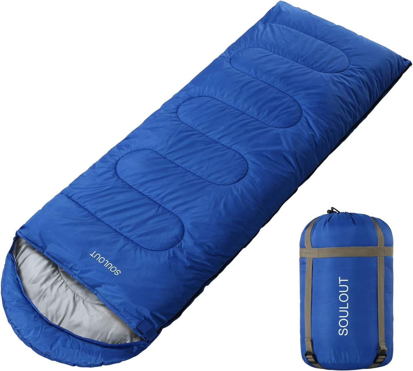 3-4 Season Sleeping Bag for Adults & Kids, Lightweight Warm Cold Weather Camping Bag with Waterproof Compression Sack – Portable for Hiking, Backpacking, Traveling & Outdoor Adventures