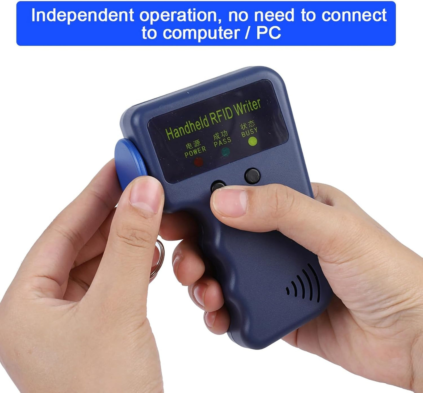 Card Writer Duplicator for 125KHz ID Cards Portable Handheld Device Supports T5577 EM4305 TK4100 Chips No PC Required for Fast Cloning