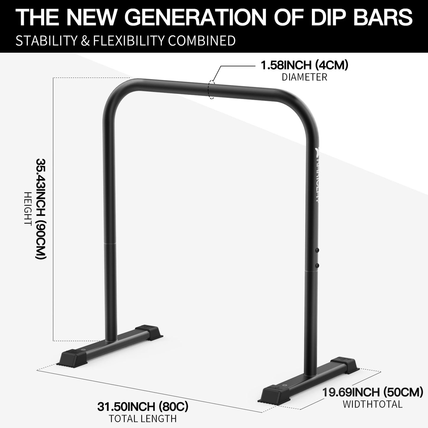 KAKICLAY Multi-Grip Pull Up Bar and Premium Dip Bars with Adjustable Ultra-Stable Settings & Non-Slip Feet - USA Original Patent, Designed, Shipped, Warranty