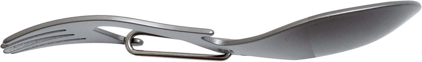Kershaw Ration Multi Tool Spork, Stainless Steel Spoon, Fork, Carabiner and Bottle Opener, Regular and XL Sizes