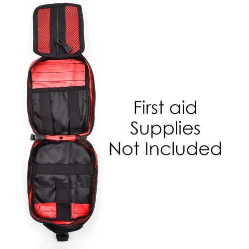 Gogoku 2-Pack First Aid Pouch 1000D Nylon Tactical Molle Medical Pouch Utility Pouch for Outdoor Activities Medical Supplies Bag Only Red