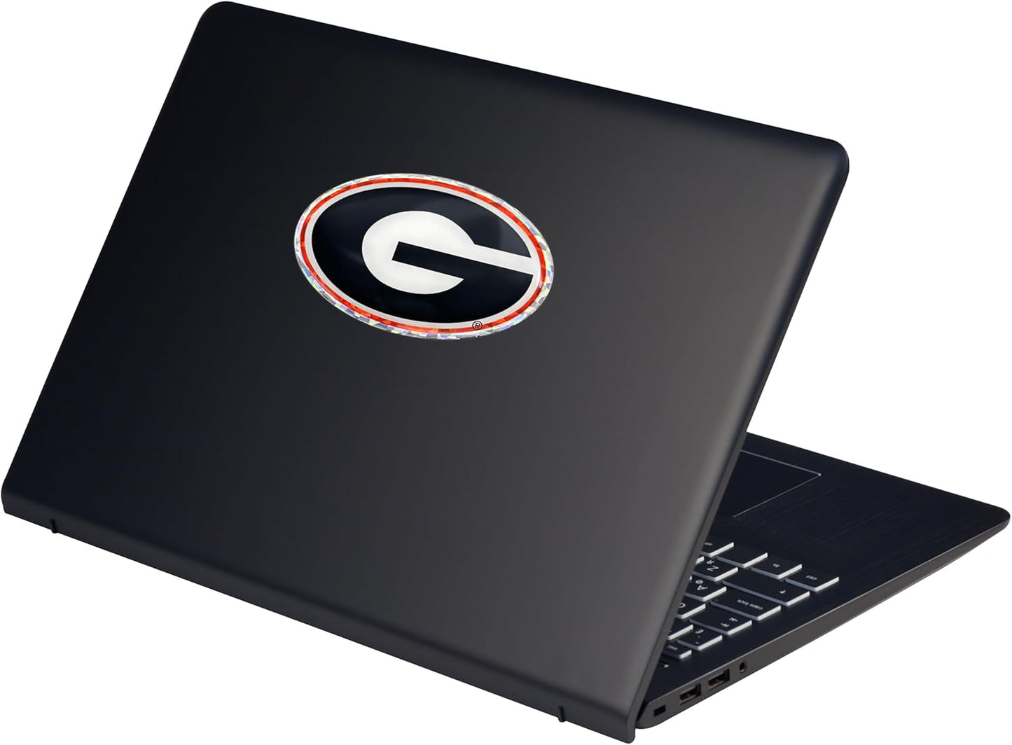 Elektroplate Officially Licensed University of Georgia Black/Red Reflective Decal | Premium 3D Doming All Weather Sticker for Car, Water Bottle, Laptop, Tablet, Window, Cooler, Phone | Made in the USA