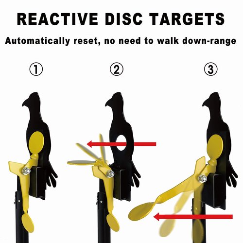 Atflbox Metal Prairie Dog and Eagle Air Gun Pellet BB Guns Rimfire Reset Target, Rated for .177 .22 Caliber Outdoor Shooting