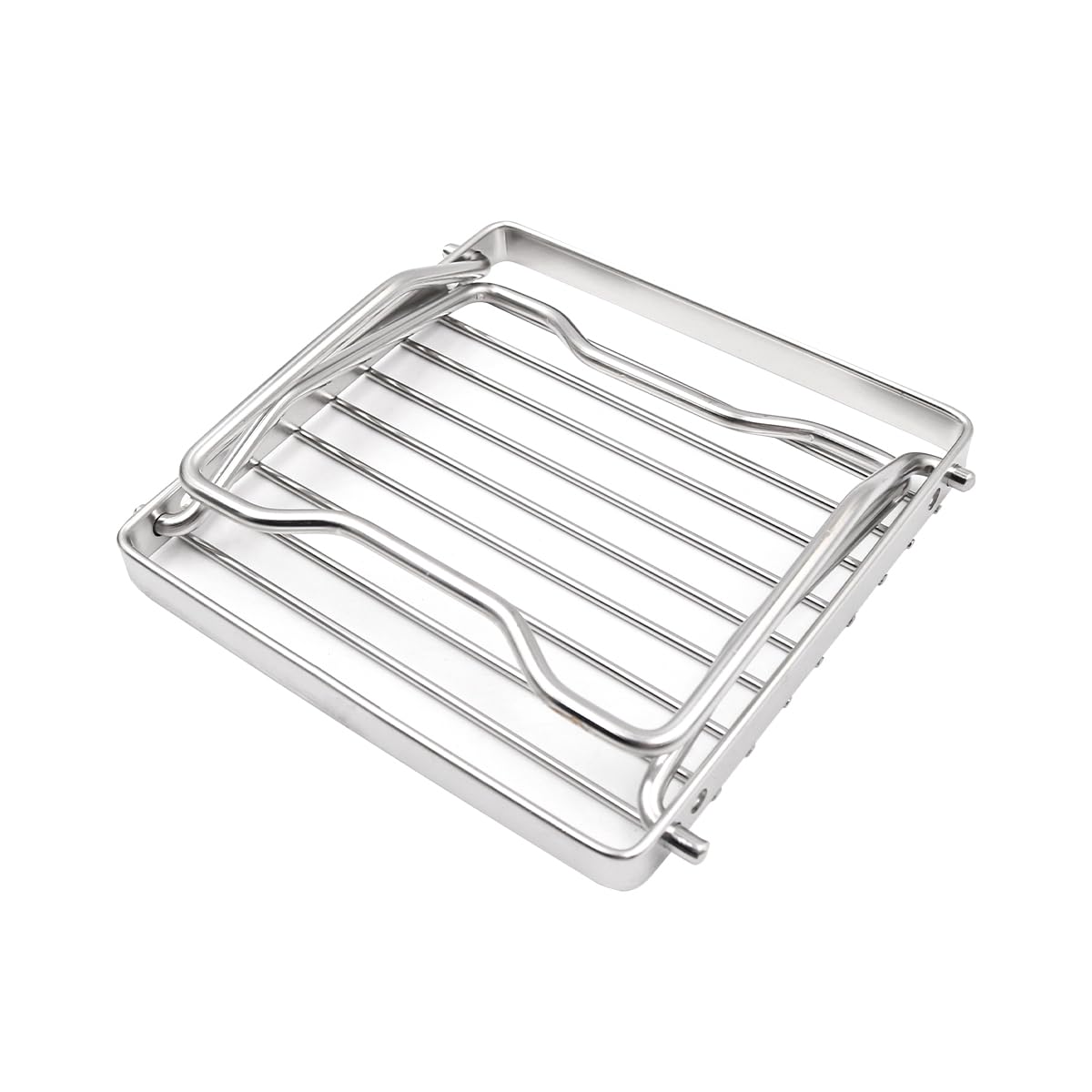 NUZAMAS Camping Grill Rack Stainless Steel Foldable Grill Stove Stand Ultralight Campfire Stand Portable Grill Grid for Camping Hiking BBQ Fishing