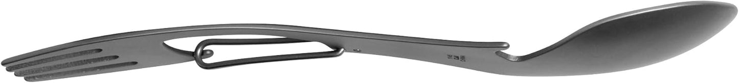 Kershaw Ration Multi Tool Spork, Stainless Steel Spoon, Fork, Carabiner and Bottle Opener, Regular and XL Sizes