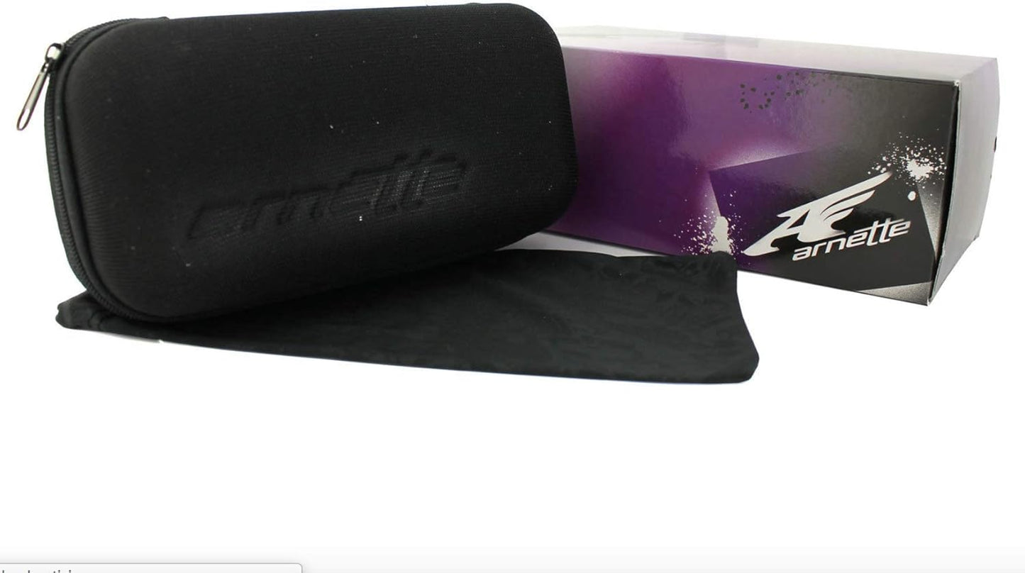 Arnette Straight Cut 4214-41/81 Sunglasses, Black/Grey Frame 58mm w/Polarized Grey Lens