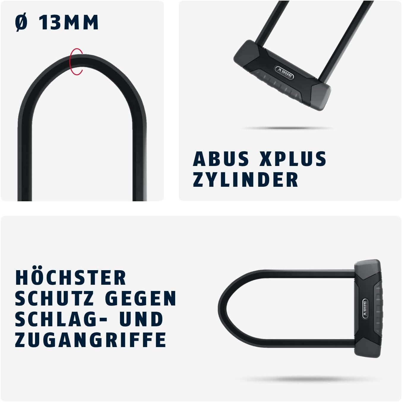 ABUS Granit X-Plus 540 540/160 HB230, 9" + USH, Bike U-Lock, Black
