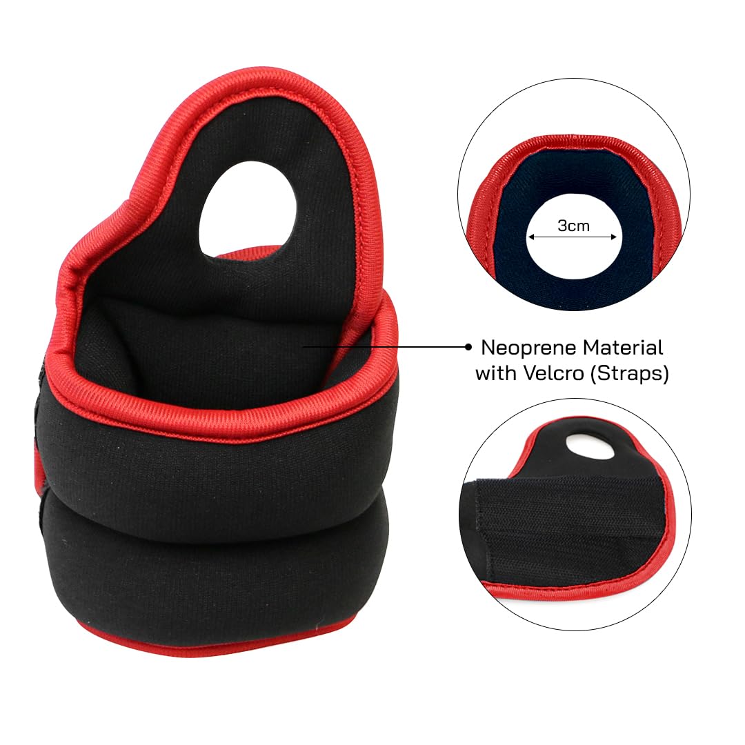 Pair of Wrist Weights With Hole for Thumb, Great for Fitenss Running Workouts & All Kind of Cardio Exercises (1 LB - PAIR - 2 Lb total)