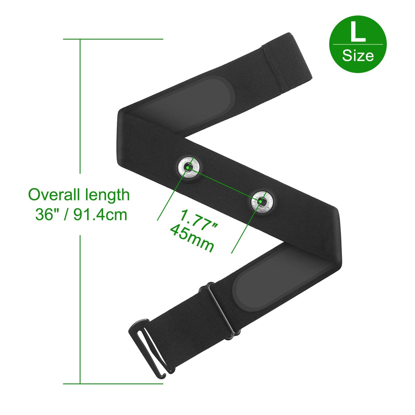 COOSPO Heart Rate Monitor Replacement Chest Strap,Replacement Heart Rate Monitor Soft Strap Compatible with Wahoo Tickr/Polar H7/Garmin HRM-Dual/moofit/XOSS/Power Labs/COOSPO