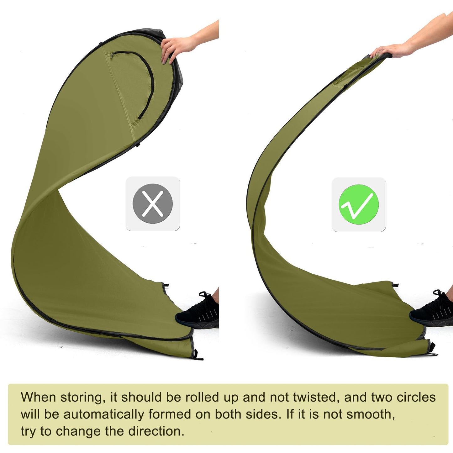BRIAN & DANY Pop Up Shower Tent, Portable Changing Tent with Rain Shelter & Windows, Privacy Camping Tent for Hiking Beach, UPF 50+ & Waterproof, 47.2" x 47.2" x 74.8", Olive Green