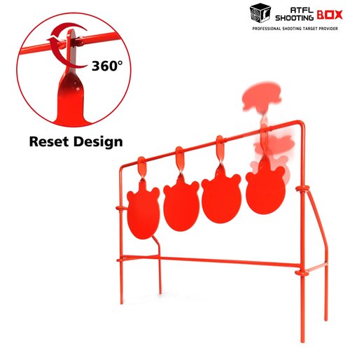 Atflbox BB Gun Target 4 Different Sizes gongs Heavy Metal Spinning Pellet Airgun Airsoft Shooting Target for Outdoor and Backyard, Rated for .177 .20 Caliber