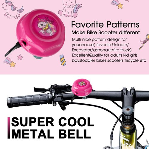 Classic Bike Bell - Bicycle Bell for Adults Kids | 120db Classic Aluminum Loud Bike Ring Bell - Cool Bike Bell with Crisp Clear Sound for MTB,BMX,City Bike,Scooter