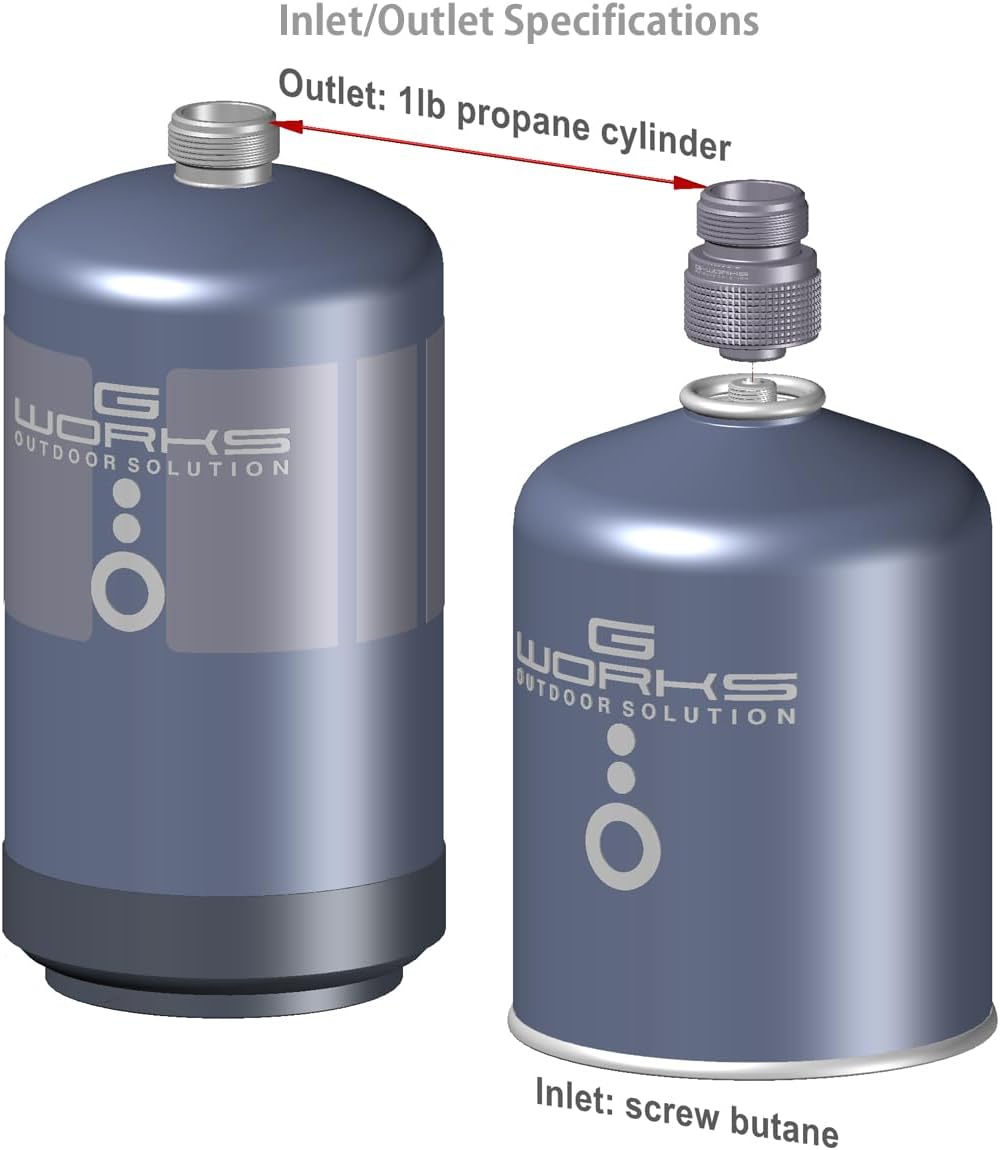 1lb-SCREW Butane adapter/EPI Adapter/Lindal Valve Canister / 1lb Adapter/Gas Adapter