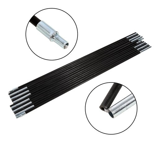 Glomora 2 Pcs Fiberglass Tent Pole,Outdoor Camping Double Tent Pole Support Frames Kit,Tent Replacement Support Frames for Outdoor Camping Hiking Fishing Backpacking
