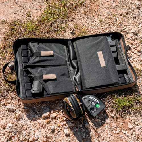 Magpul DAKA Double Pistol Case Zippered Semi-Rigid Gun Case, Black