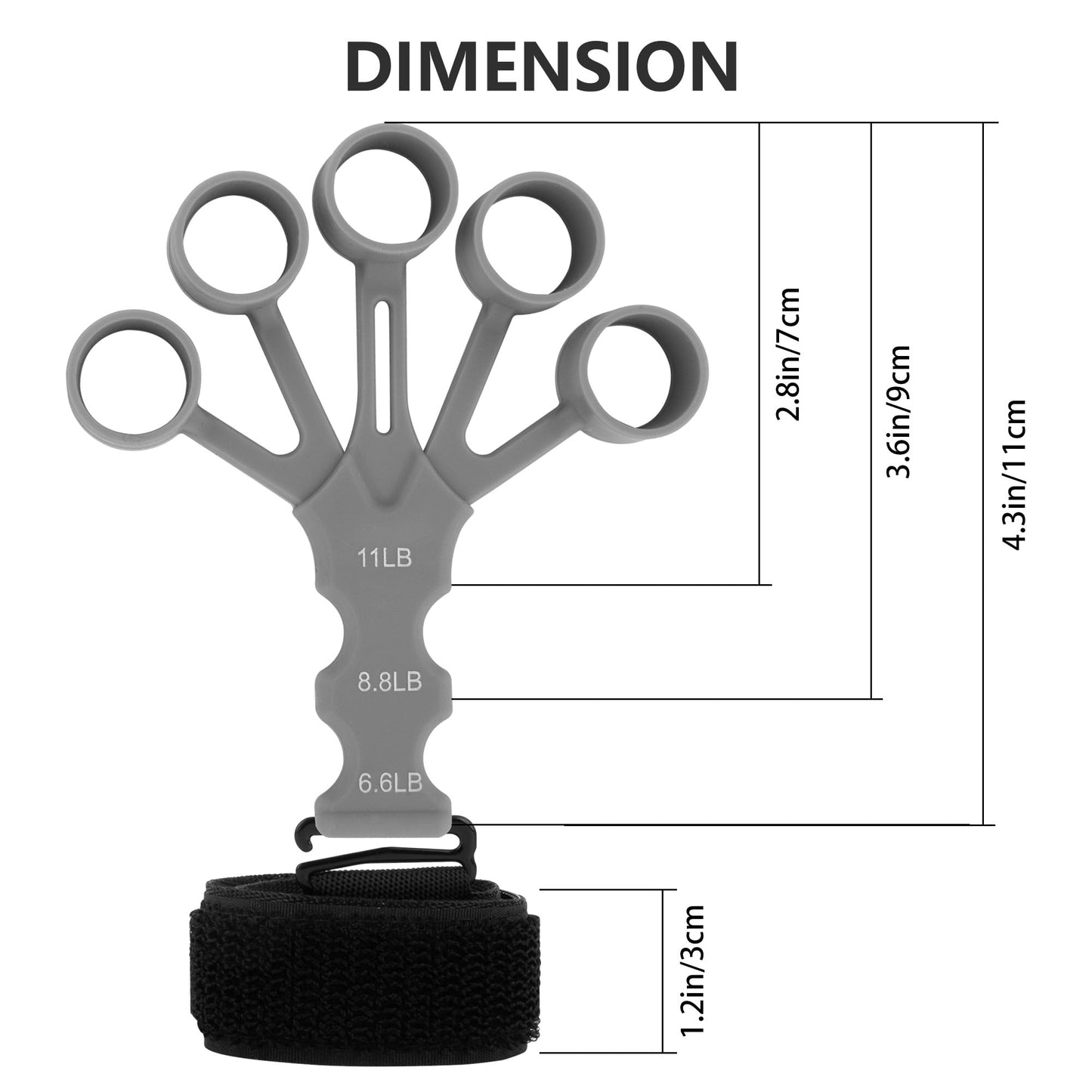 Kingshion 2PCS Ength Trainer, Grip Strength Trainer Finger Strengthener, Hand Grip Strengthener, Finger Grip Strength Trainer,Finger Exerciser,Hand Grip Strengthener 6 Resistant Level Finger Exerciser