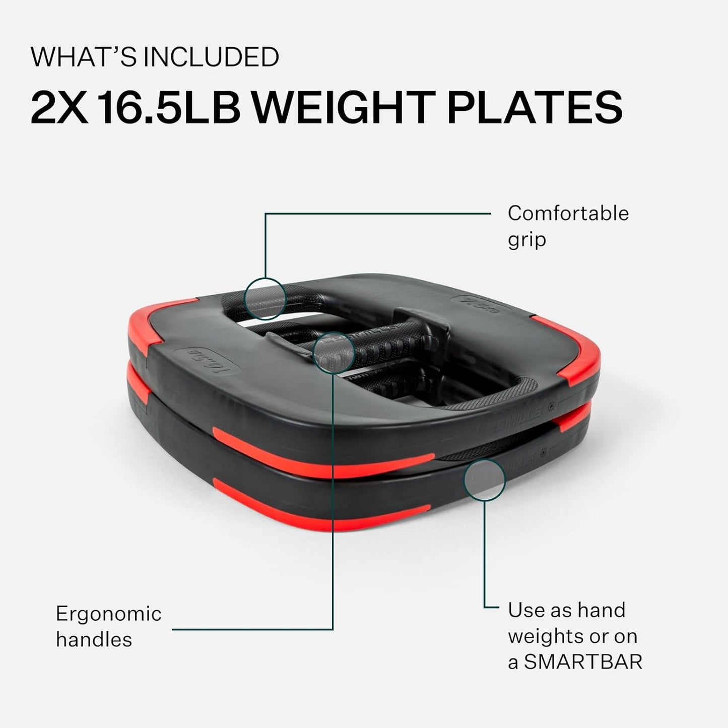 Les Mills™ Dual Purpose Ergonomic Exercise Weight Plates for Total Body Workouts