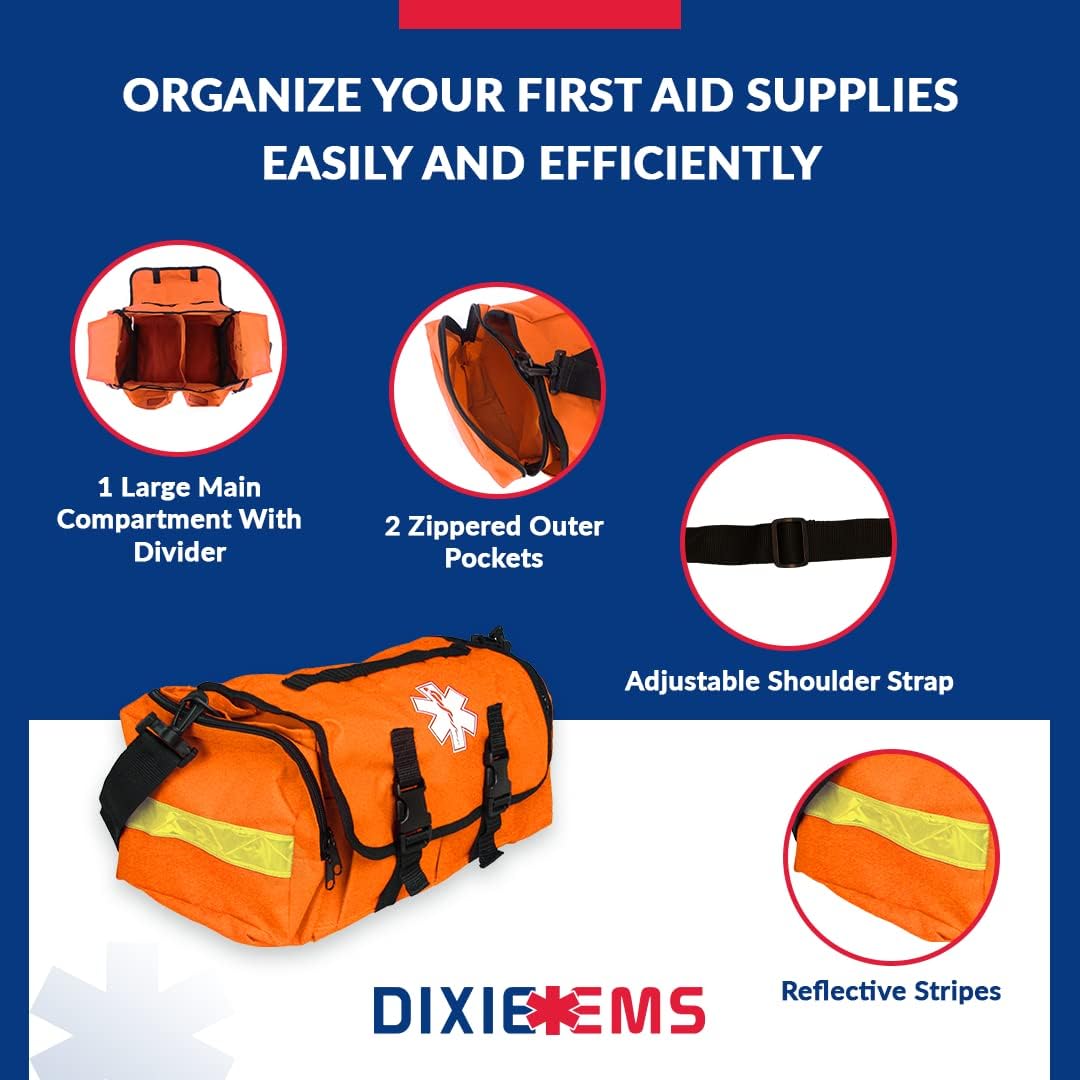 Dixigear First Responder On Call Trauma Bag W/Reflectors - Red