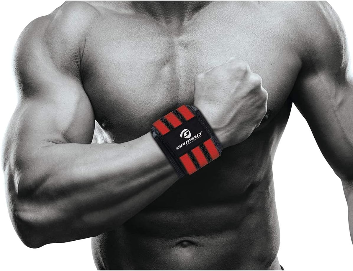 12" x 3" Weight Lifting Support Wrist Wraps, Strong Wrist Wraps, 2 Thumb Loops – Great for Weightlifting, Powerlifting, Bodybuilding, Strength & Cross-Training.