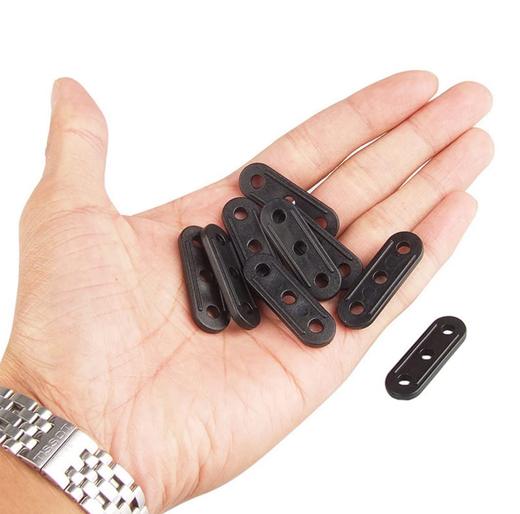2Pack(20PCS) Black Plastic Cord Tensioners Rope Adjuster with 3 Holes Tent Wind Rope Buckle Fastener for Outdoor Tent Camping Hiking Accessories