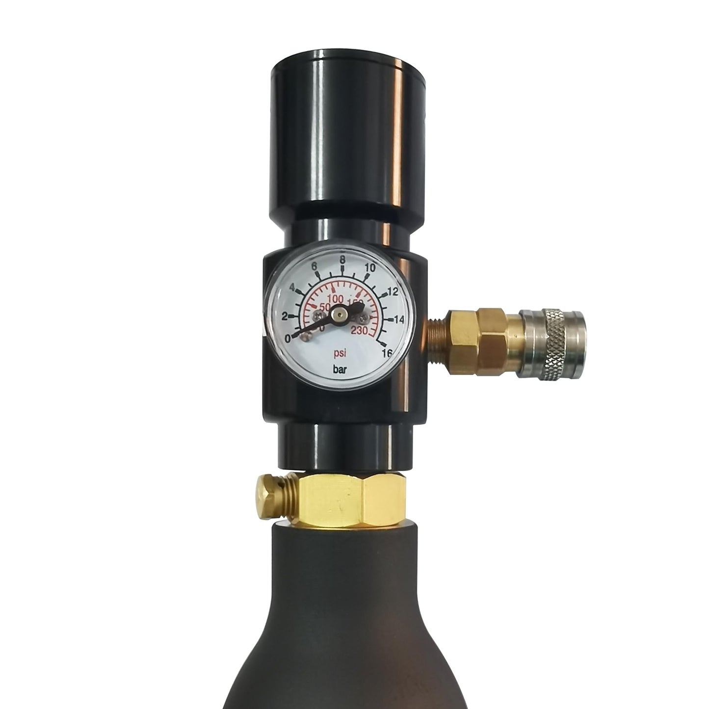 Aopkeo CO2 Low Pressure Regulator Adjustable Output 0-150psi Max Input 2000psi for Paintball Airsoft PCP Diving G1/2 Tanks (Regulator with Fill Whip)