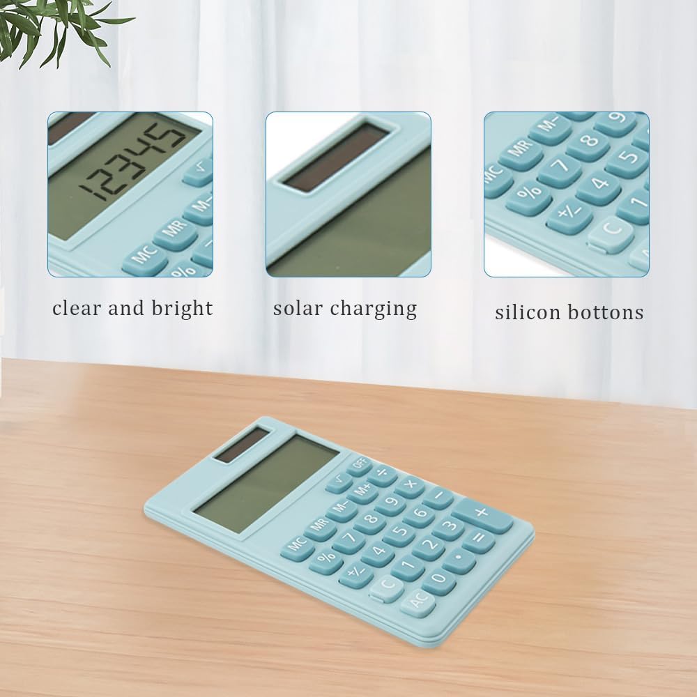 Pink Calculator,Calculator Small,Back to School Gifts for Students,School Supplies Essentials Mini Calculators Cute Solar 4 Function Calculators Basic Calculato for Home Office Supplies