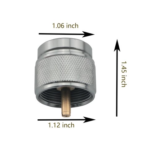 YHXiXi 2PCS Camping Stove Adapter Propane Small Tank Input Valve Output Cylinder LPG Canister Adapter Valve Output Cylinder LPG Canister Adapter
