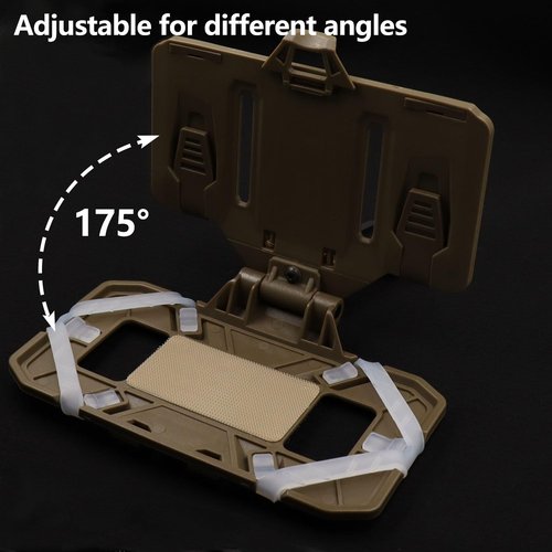 LThyzszb Tactical Vest Phone Holder Plate Carrier Phone Mount, Universal Phone Chest Mount for Screen Size 4.7"-6.7" (Tan)