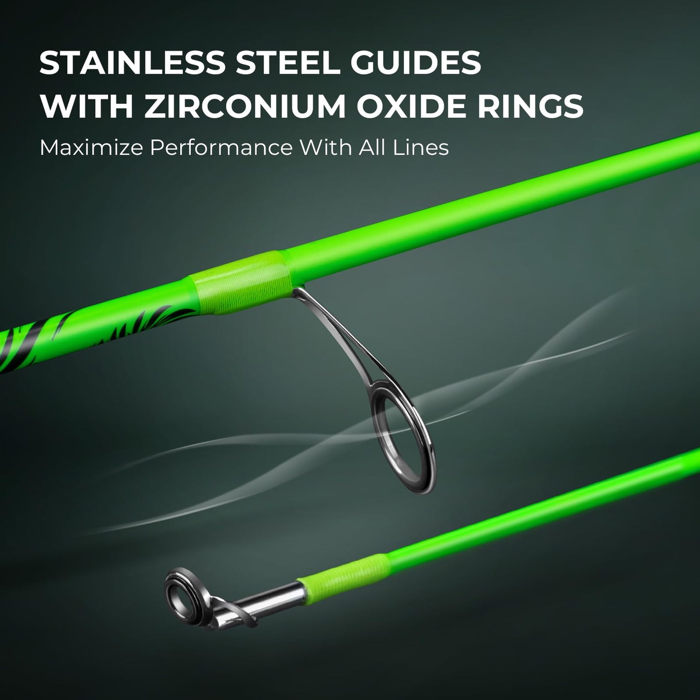 KastKing Zephyr Dual-tip Rod Spinnig Reel Combo,6ft 6in ML& M,2000 Reel