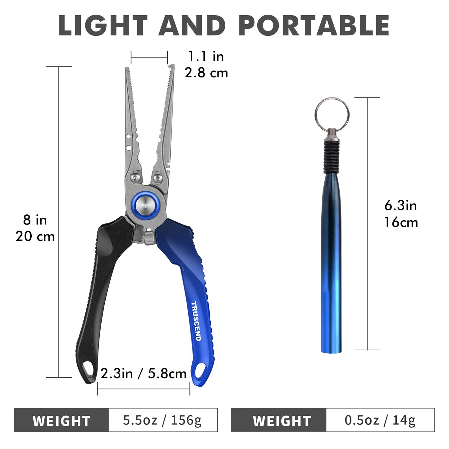 TRUSCEND Lockable Handy Fishing Pliers with Innovative Ergonomic Handle, Saltwater Corrosion Resistant Teflon Coated Fishing Tool, Multi-Function Fishing Gear with Mo-V Cutter, Amazing Fishing Gift