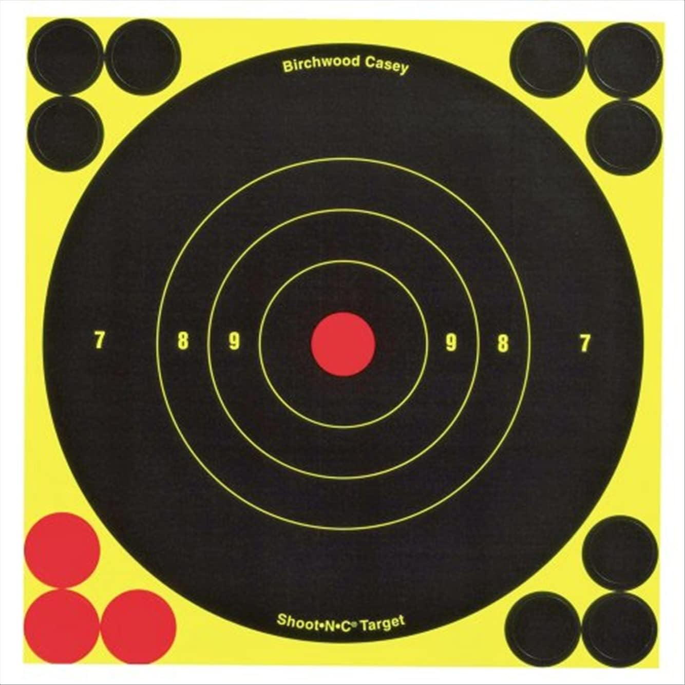 Birchwood Casey Bull's-Eye Reactive Targets - Highly Visible Instant Feedback Self-Adhesive Shooting Targets