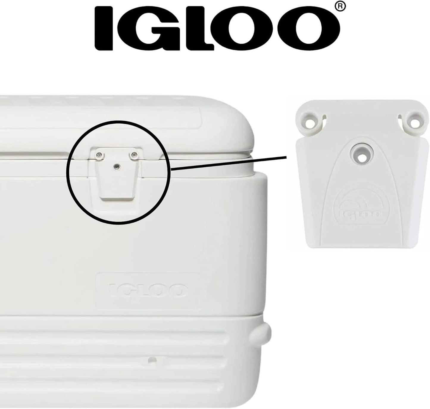Igloo Cooler Latch with Winged and Single Screw Post - Made in The USA - Contains UV Inhibitors