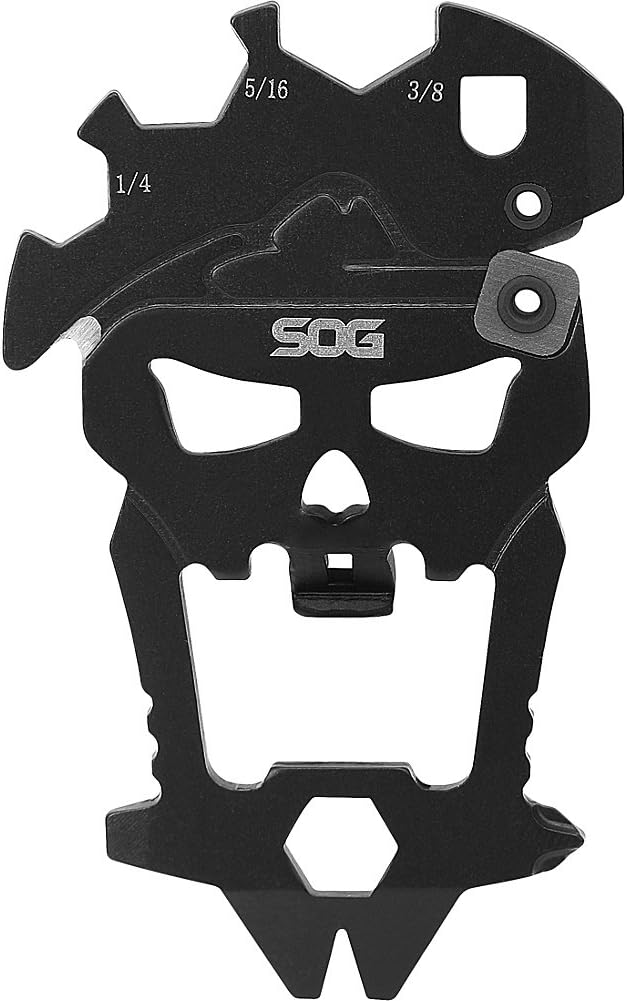 SOG PowerLock Multi-Tool- Compound Leverage Technology with EOD Crimper Device, 420 Stainless Steel Body, 18 Lightweight Specialty Tools (B61N-CP) , Black