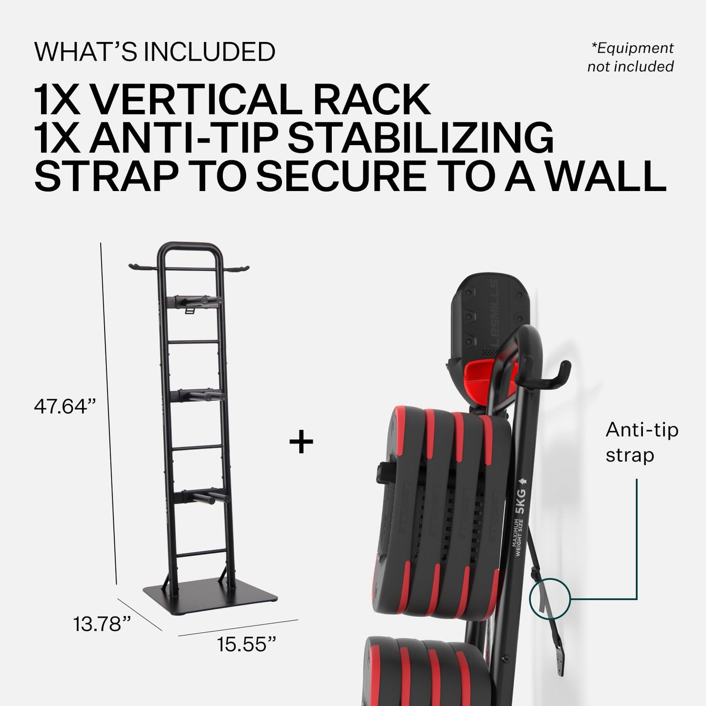Les Mills™ Vertical Storage Rack for Exercise Equipment
