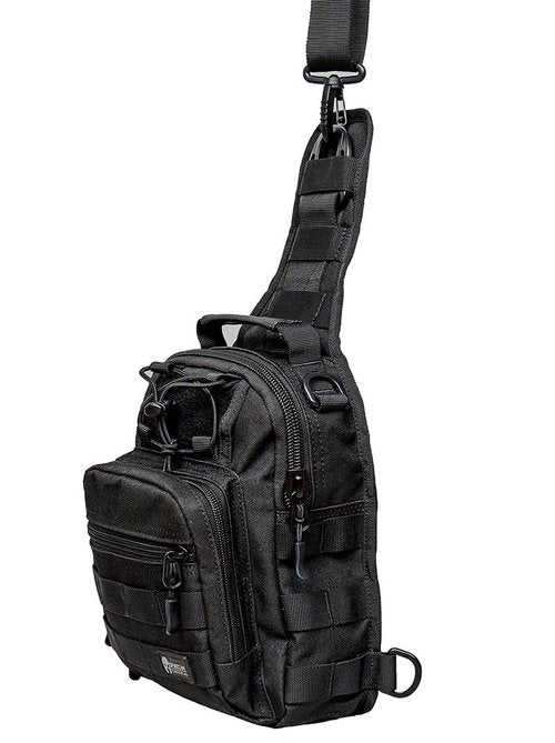 Spartan Tactical ARC MKII EDC Sling Bag, Shoulder Bag, Gun Holster Included, Concealed Carry, Black