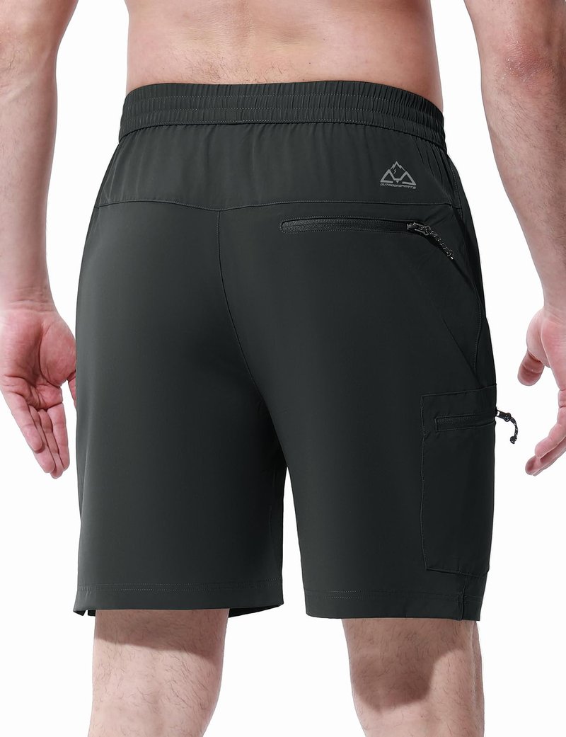 TBMPOY Men's Hiking Cargo Shorts 7" Quick Dry Athletic Running Workout Lightweight Shorts for Golf Fishing with Pockets Dark Grey 2XL