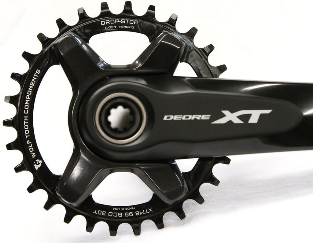 Wolf Tooth 96BCD Drop Stop Chainring for 11-Speed Shimano XT and XTR Cranks (30t, for M8000 XT)
