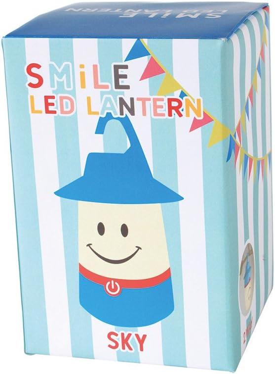 Smile LED Lantern: Portable Night Light Camping Lantern For Kids (Hibiscus),Red