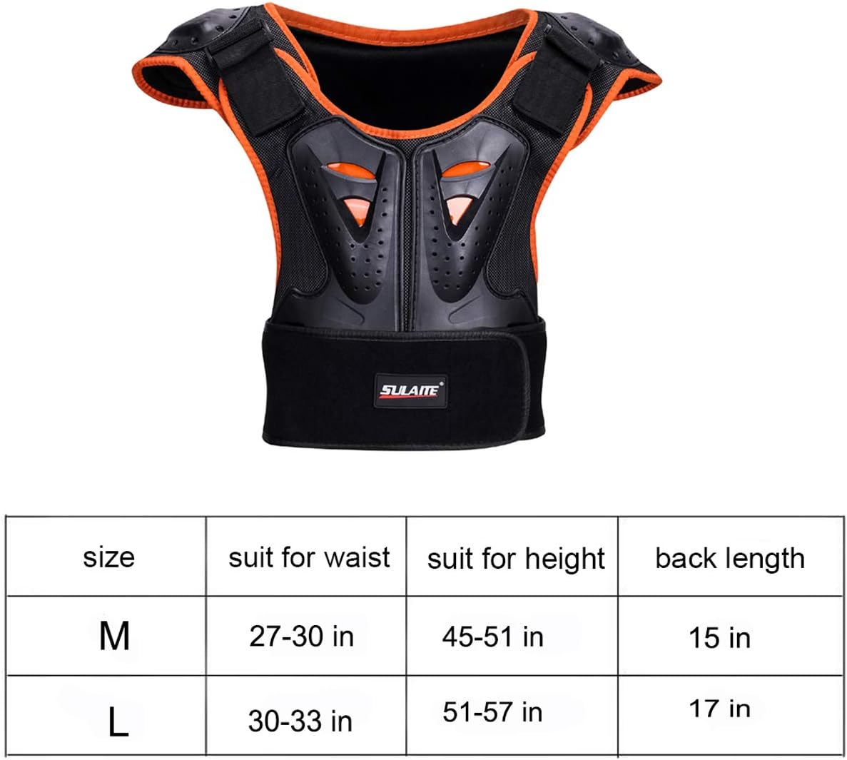 Kids Chest Protector, Dirt Bike Motorcycle Motocross Protective Armor, Youth Riding Biking Vest Jacket, Full Body Back Spine Armor Gear Guard Protection