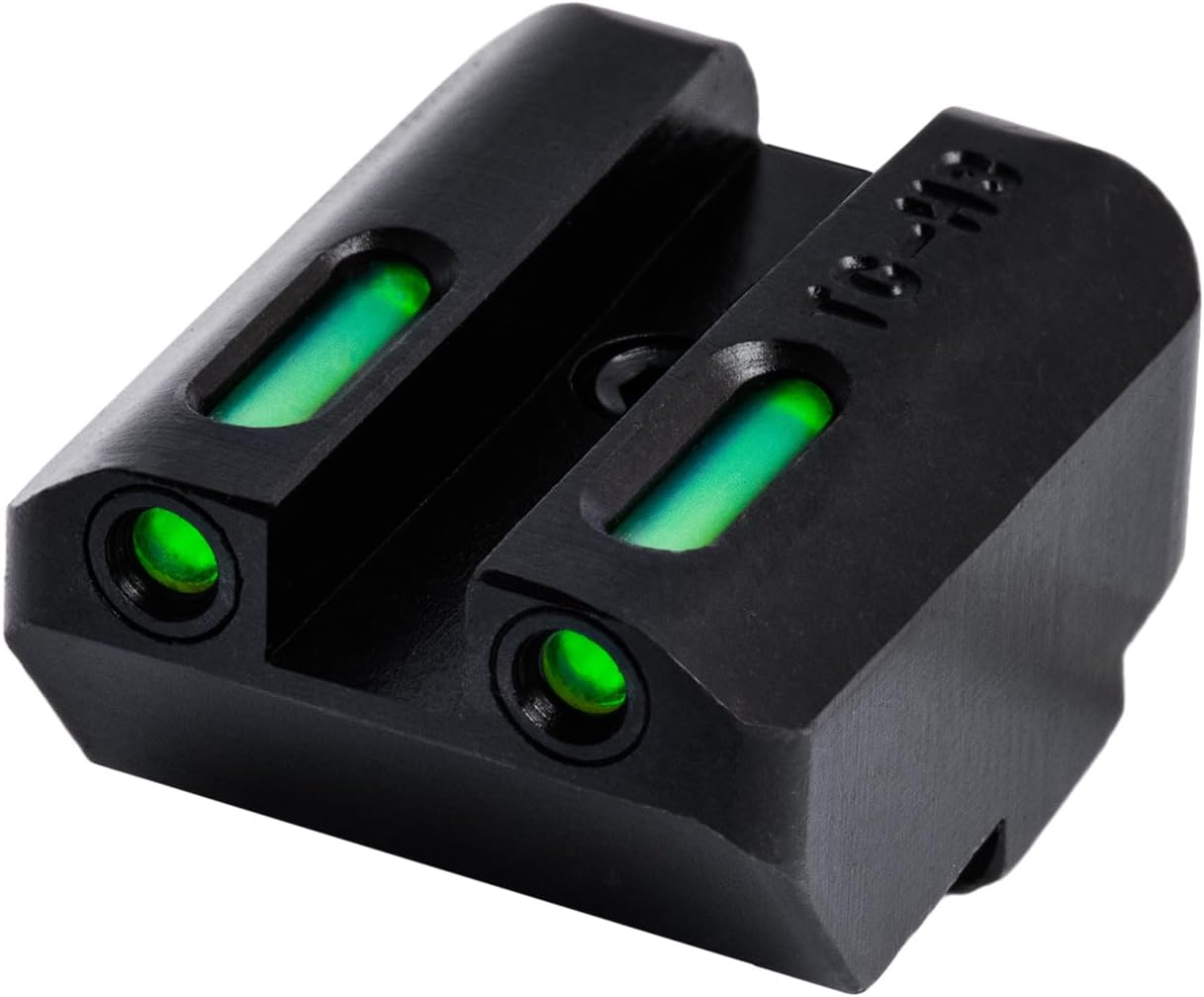 TRUGLO TFX Handgun Sight | Durable Shock-Resistant Compact Brightly Glowing Tritium & Fiber-Optic Xtreme Day/Night Sight for Handguns