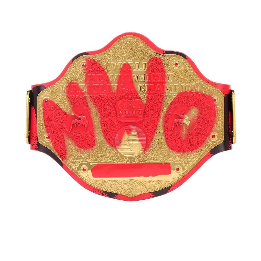 AA Tentaclus Nessa nWo Signature Series World Heavyweight Wrestling Championship Belt; Big Gold nWo Wrestling Replica Belt 2mm