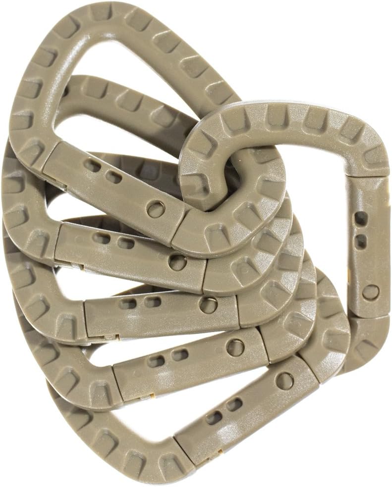West Coast Paracord Tactical Carabiner Keychain – Hard Polymer, Lightweight Utility Hook