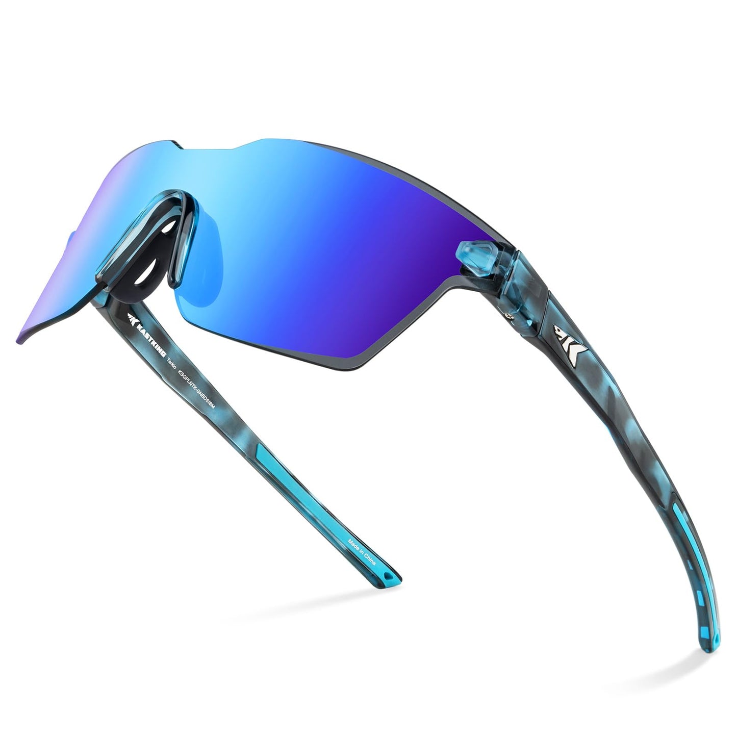 KastKing Tarkio Polarized Fishing Sunglasses, Large Single PC Lenses, Rimless Wrap Design, UV400 Protection Sports Sunglasses